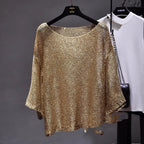 Inclined Sequined Blouse