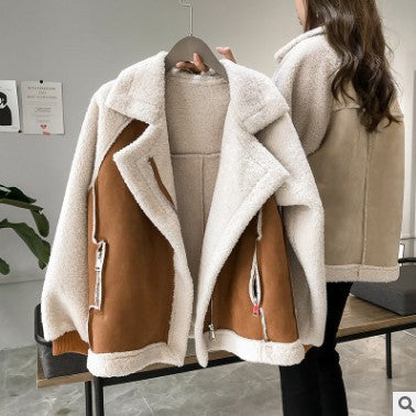 Chaqueta holgada de patchwork