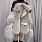 Chaqueta de piel y cuero de lujo