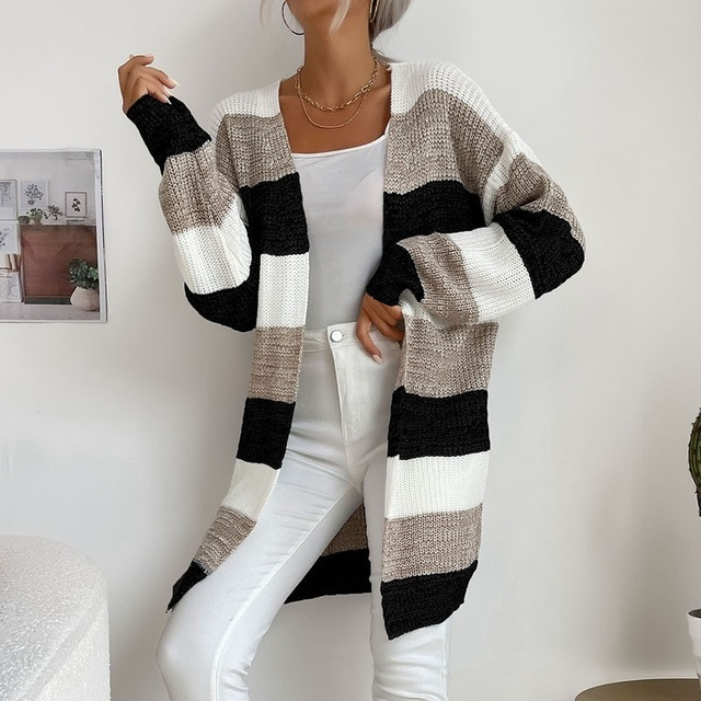 Jersey largo de punto en estilo patchwork