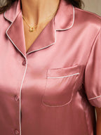 Conjunto de Pijama Corto de Seda Pura