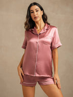 Conjunto de Pijama Corto de Seda Pura