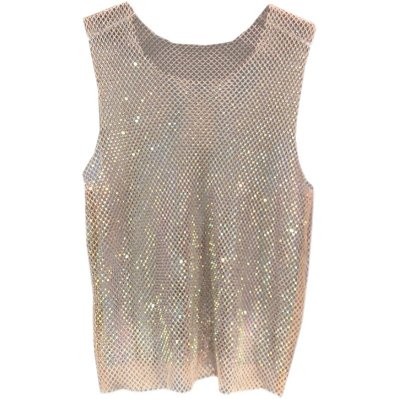 Camiseta sin mangas brillante