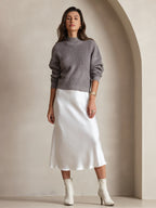 Vestido Largo de Seda Pura con Tirantes Finos
