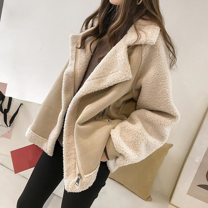 Chaqueta holgada de patchwork
