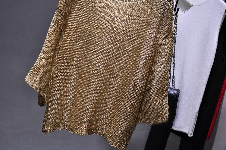 Inclined Sequined Blouse