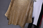 Inclined Sequined Blouse