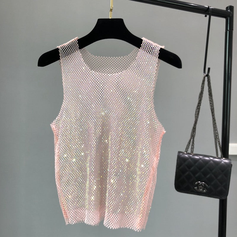 Camiseta sin mangas brillante