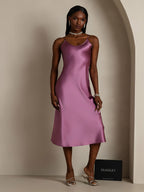 Vestido Largo de Seda Pura con Tirantes Finos