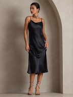 Vestidos Maxi Largos de Seda Pura con Tirantes