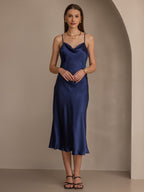 Vestidos Maxi Largos de Seda Pura con Tirantes