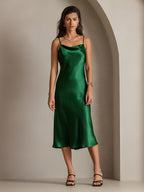 Vestidos Maxi Largos de Seda Pura con Tirantes