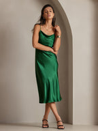 Vestidos Maxi Largos de Seda Pura con Tirantes
