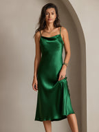 Vestidos Maxi Largos de Seda Pura con Tirantes