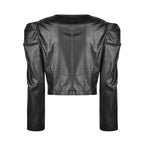 Chaqueta de cuero negra