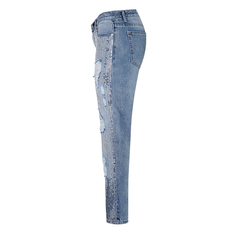 Vaqueros Sequin Ripped