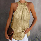 Camiseta sin mangas con cuello halter