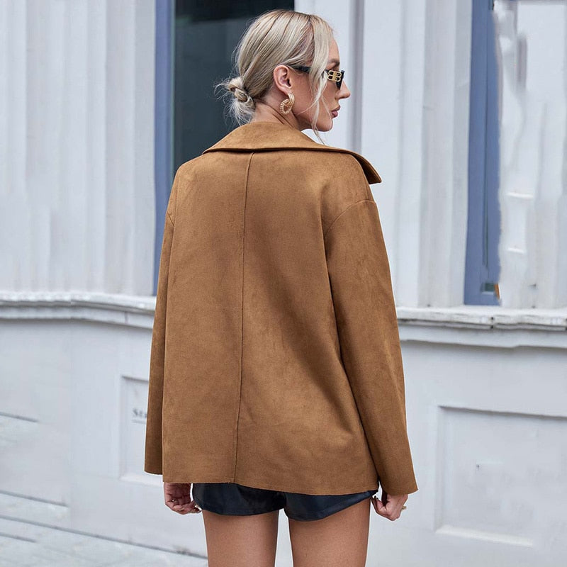 Chaqueta tipo sobre de ante