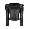 Chaqueta de cuero negra