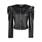 Chaqueta de cuero negra