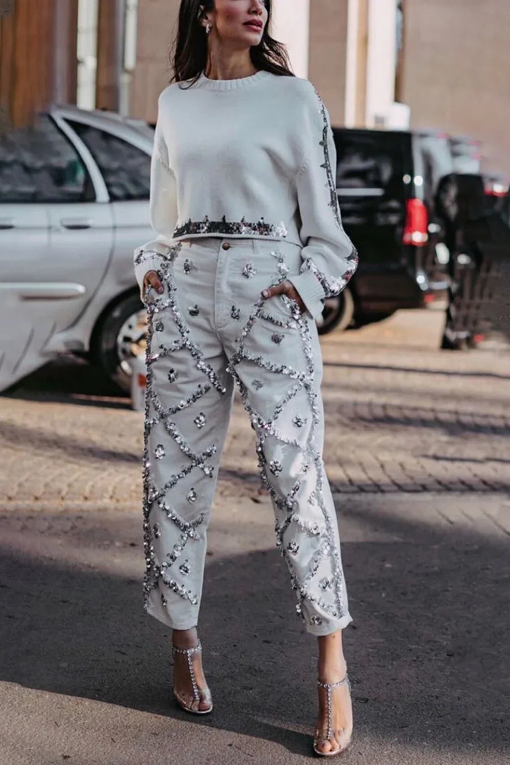 Vaqueros Leticia Sequin Denim