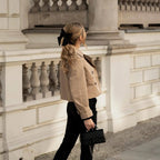 Chaqueta corta vintage de doble botonadura