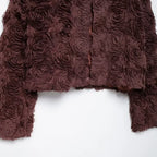 Chaqueta con cuello redondo y textura