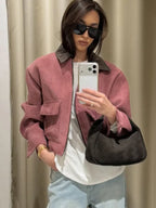 Chaqueta urbana suave con cremallera
