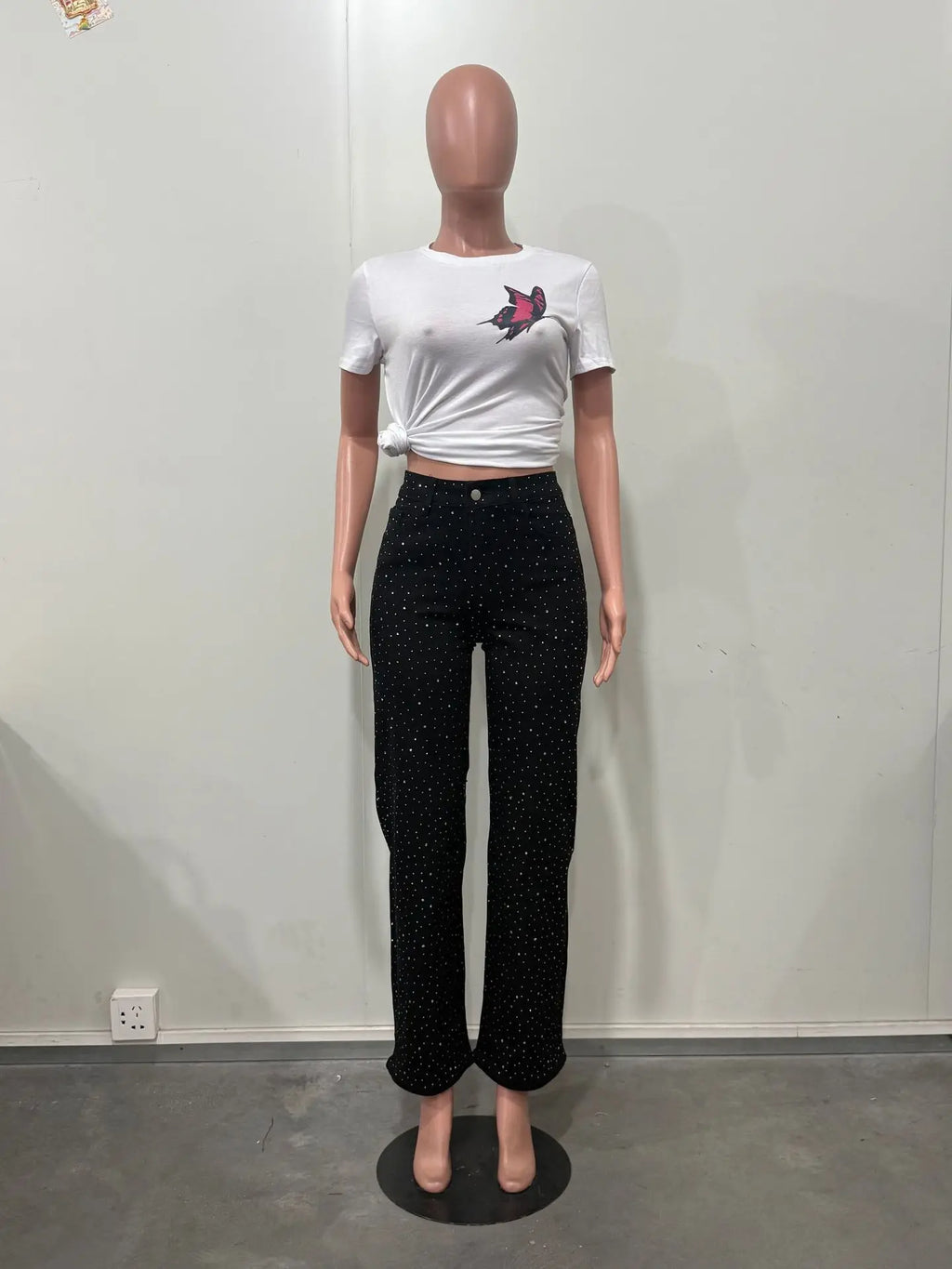 Vaqueros Rhinestone Denim