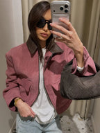 Chaqueta urbana suave con cremallera