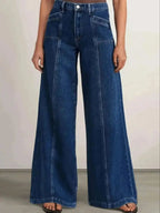 Vaqueros Deep Blue Wide-Leg
