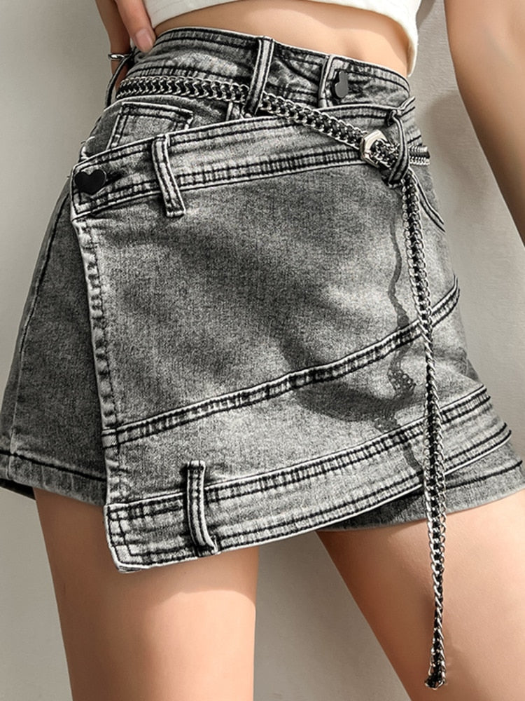 Shorts Denim Spliced