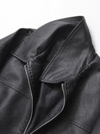 Chaqueta de cuero Retro Moto
