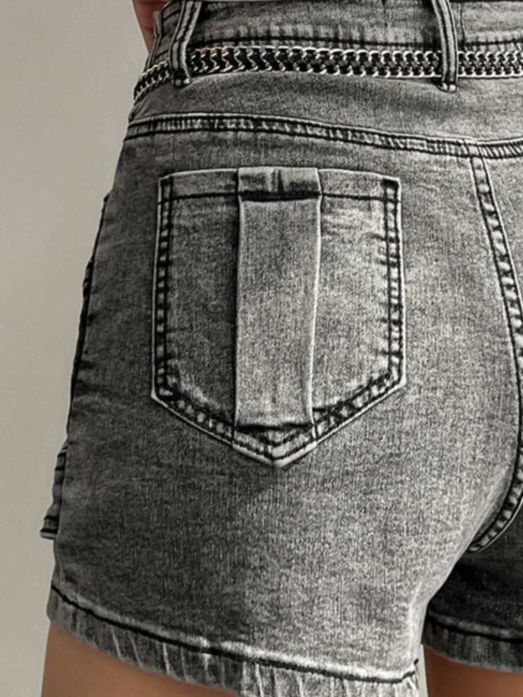 Shorts Denim Spliced