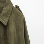 Chaqueta de ante sintético para mujer