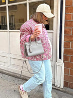 Chaqueta acolchada con estampado floral de Urraca