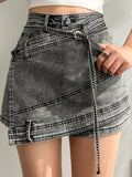 Shorts Denim Spliced