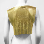 Camiseta sin mangas con pedrería
