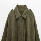 Chaqueta de ante sintético para mujer