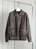 Chaqueta oversize de estilo retro desgastada