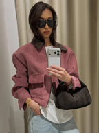 Chaqueta urbana suave con cremallera