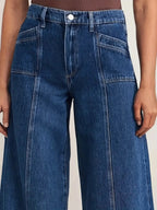 Vaqueros Deep Blue Wide-Leg