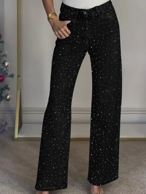 Vaqueros Rhinestone Denim
