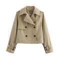 Chaqueta corta vintage de doble botonadura