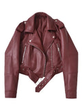 Chaqueta motera con cinturón