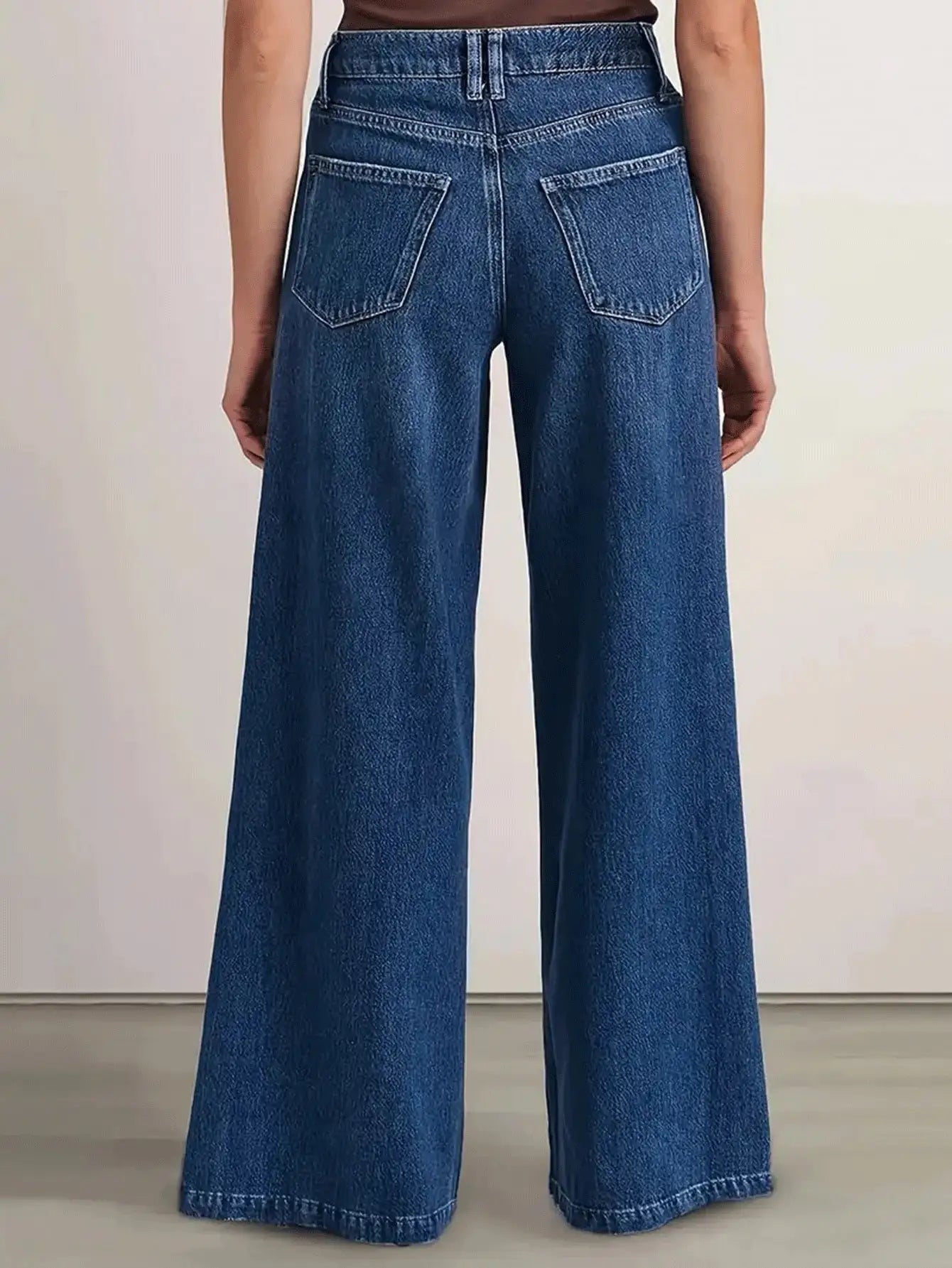 Vaqueros Deep Blue Wide-Leg