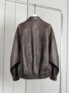 Chaqueta oversize de estilo retro desgastada
