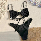 Bikini bandeau con estampado floral