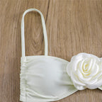 Bikini bandeau con estampado floral