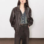 Chaqueta vintage desgastada